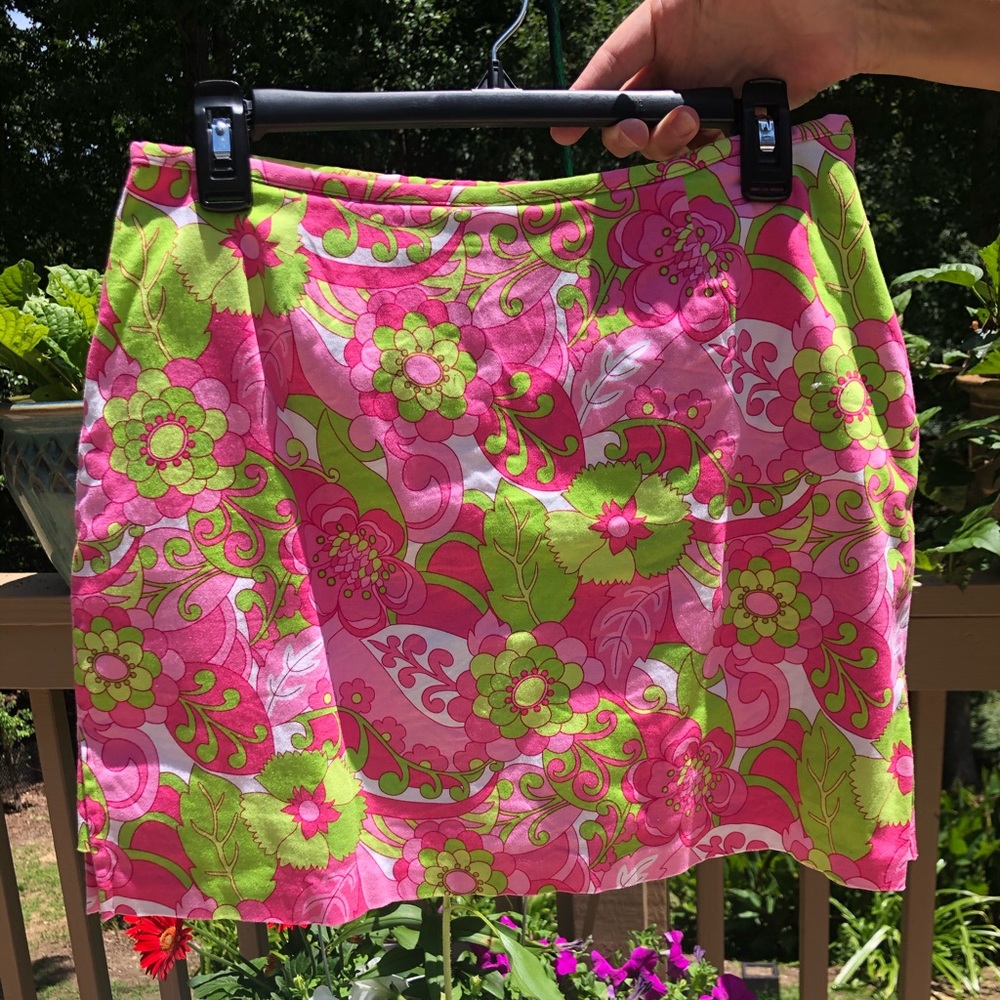 RL Richard pink floral skirt